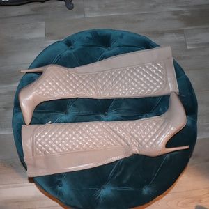 Over the knee quilted boot